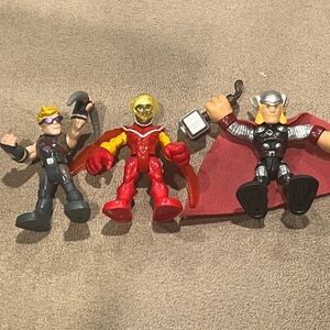 Marvel 3-Piece Action Figure Set - Red, Black & Yellow Accents
